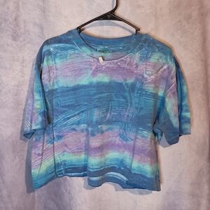 Vintage 90's Trends Pastel Tie Dye Single Stitch Cropped Tee
